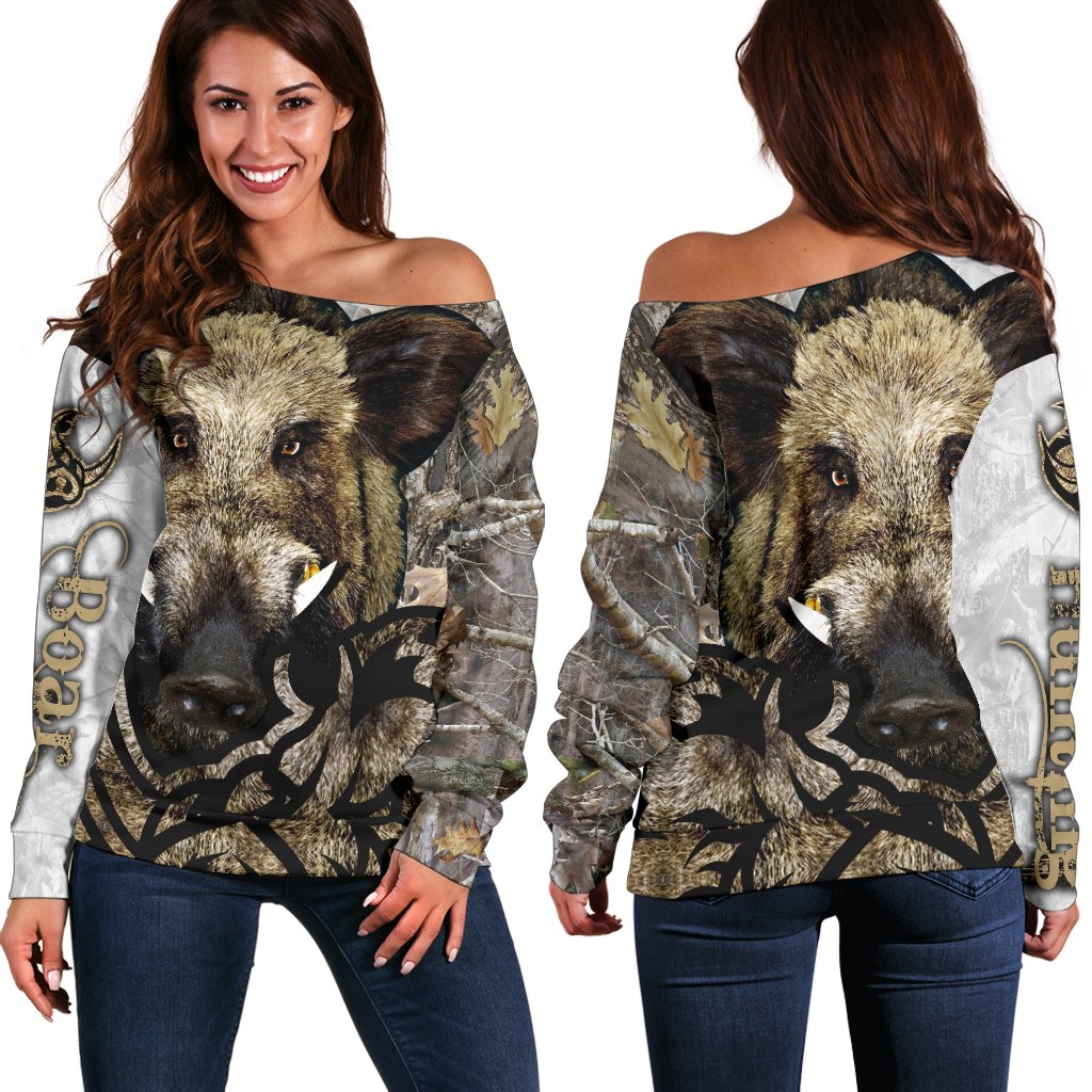 Boar Hunting Shoulder Sweater