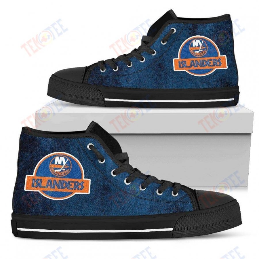 Mens Womens New York Islanders High Top Shoes Jurassic Parktop Quality TMT210