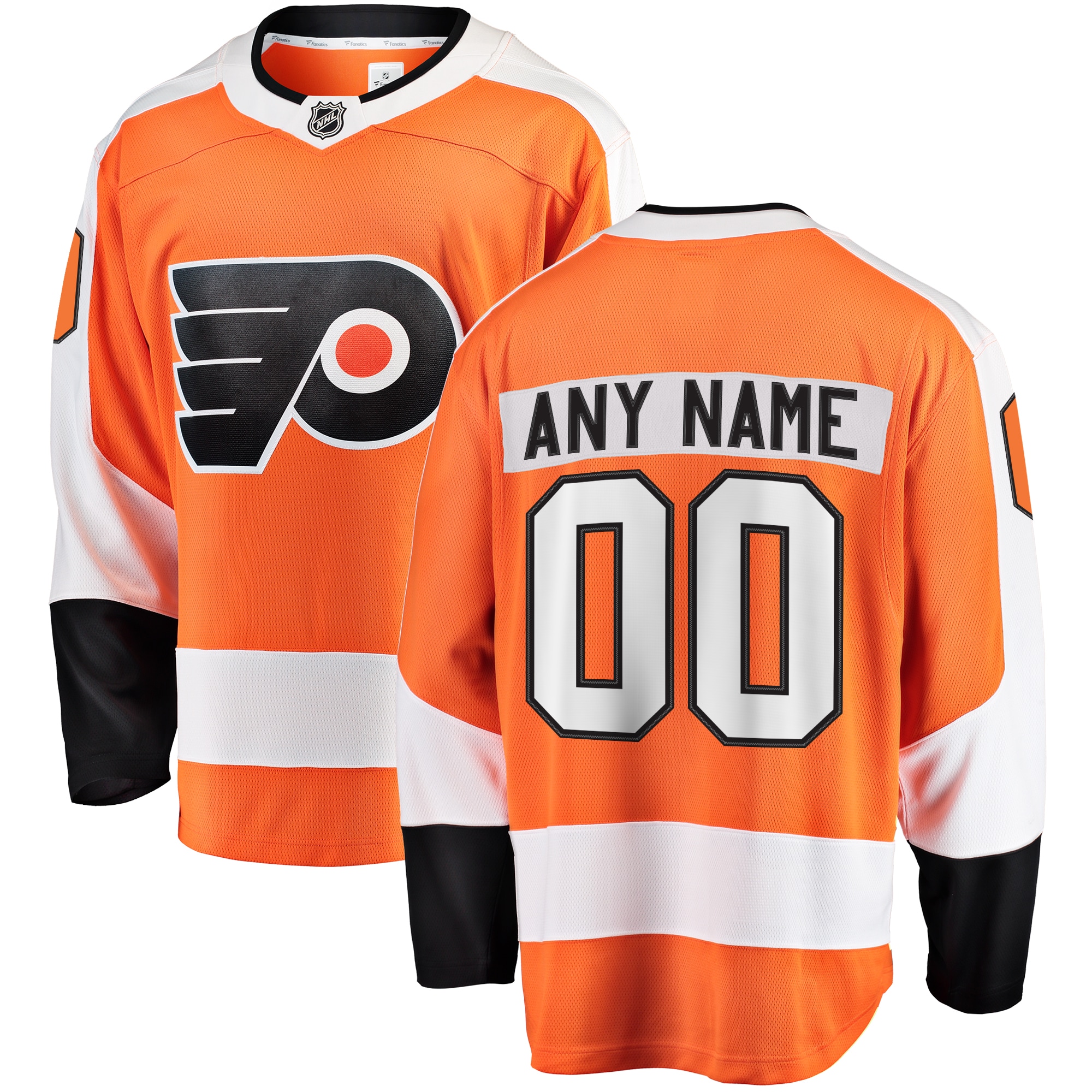 Philadelphia Flyers Branded Home Breakaway Custom Jersey – Orange