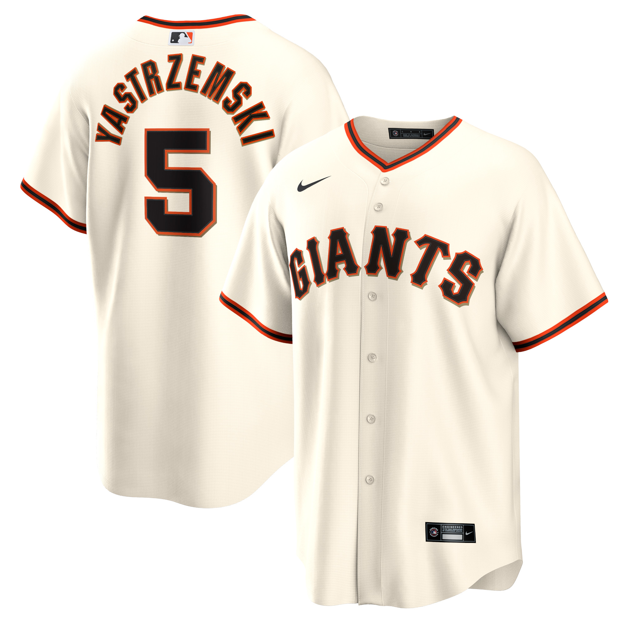 Mike Yastrzemski San Francisco Giants Home Replica Player Jersey – Cream