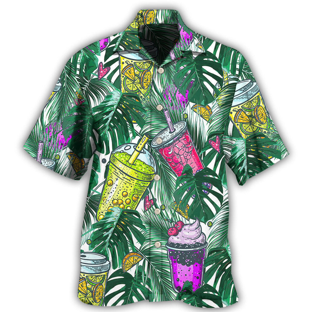 Boba Tea Tropical Leaf Hawaii Shirt Ha40568