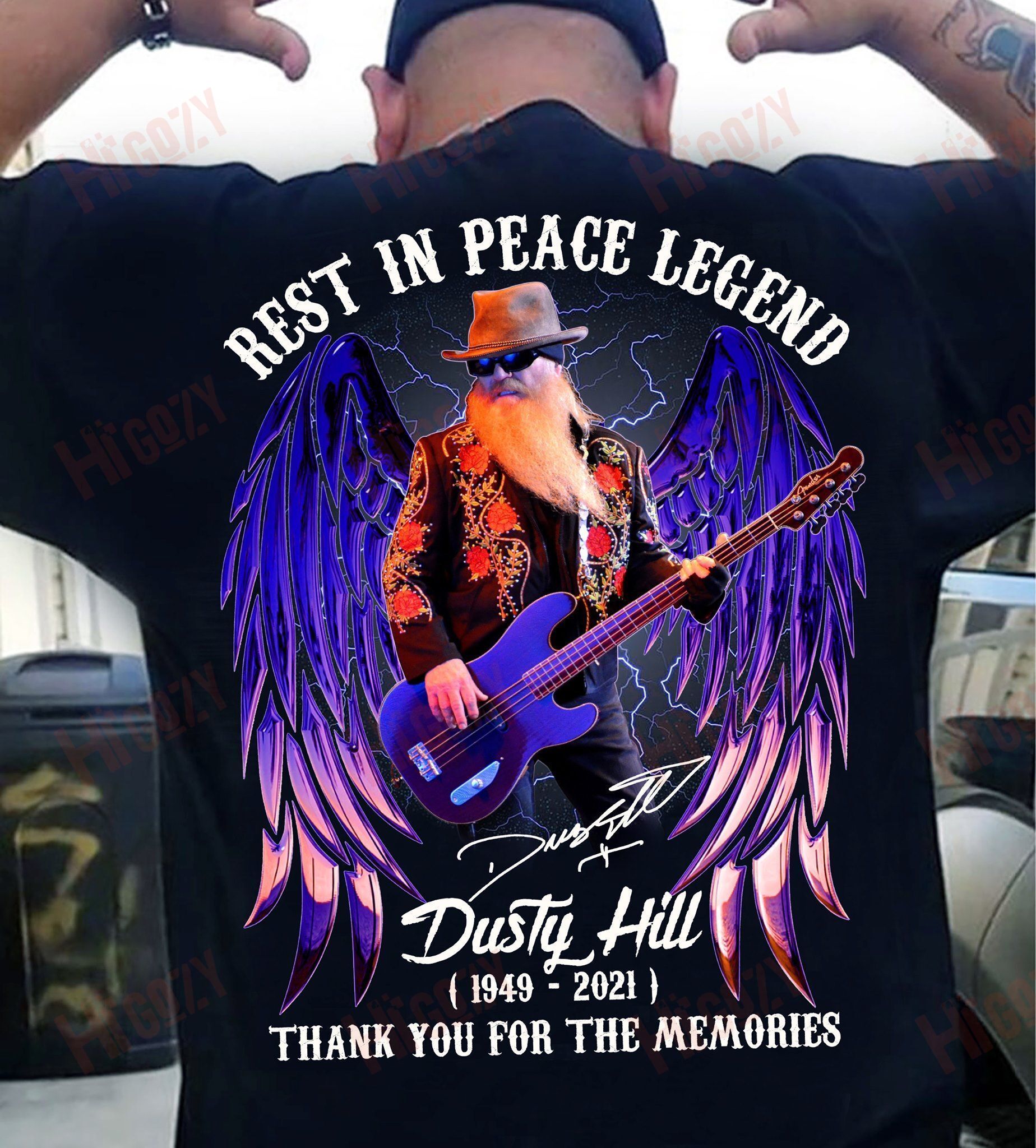 Zz Top T-Shirt, Rip Dusty Hill Rest In Peace Legend, Dusty Hill Thank You For The Music And Memories T-Shirt