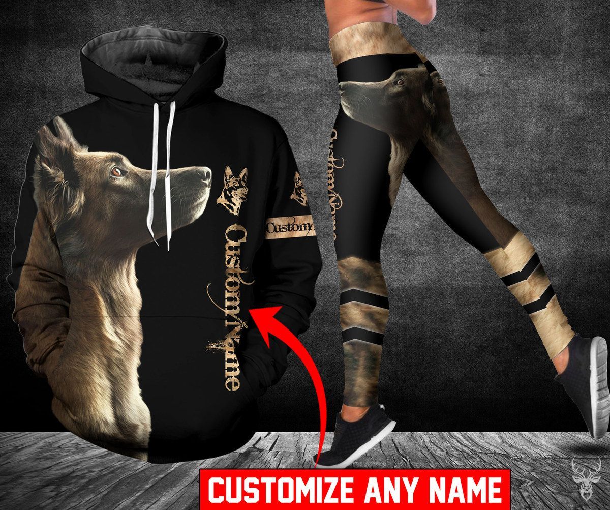 TJJ012010O03TR GERMAN SHEPERD CUSTOM NAME HOODIE LEGGING PP