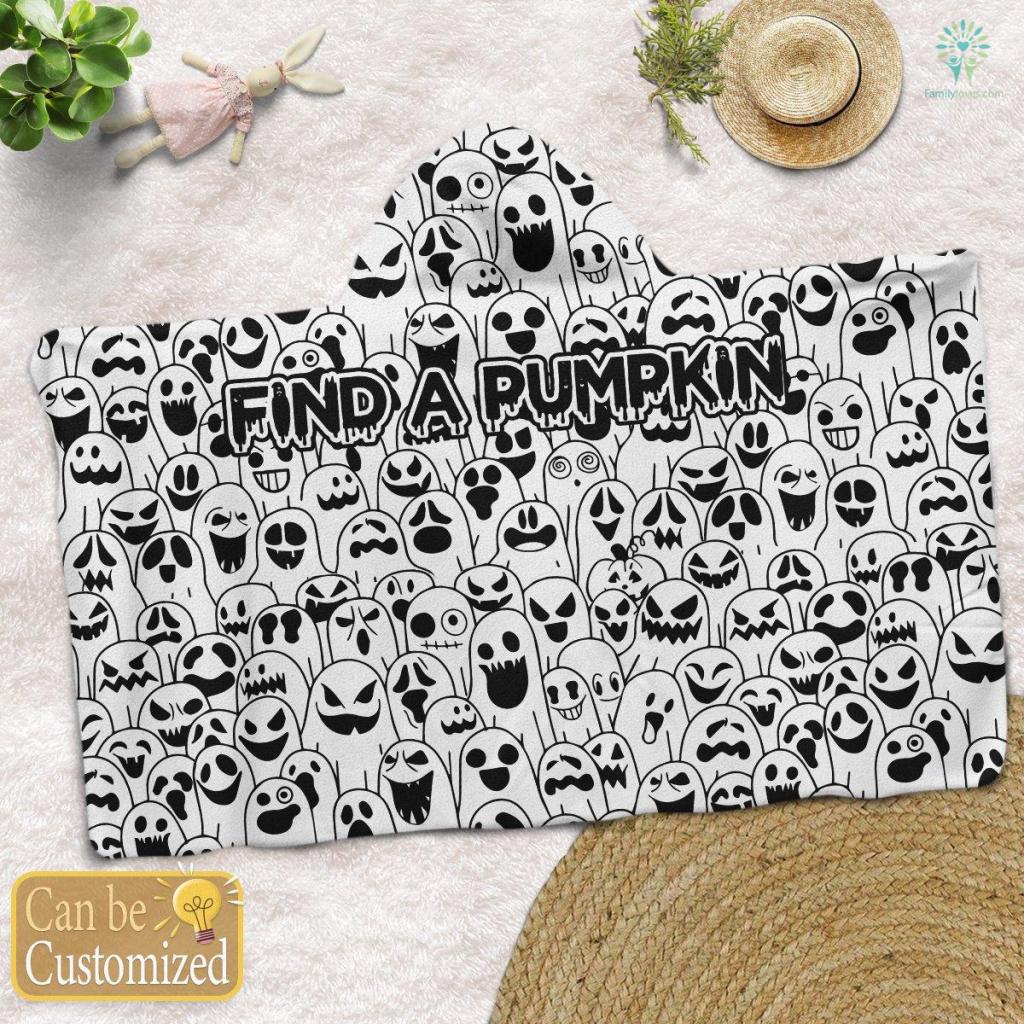 Find A Pumpkin Halloween Hooded Blanket