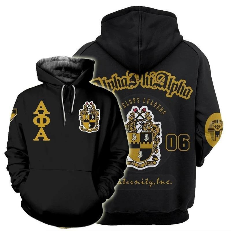 Fraternity Hoodie – Shield Of Alpha Phi Alpha 1906 Pullover