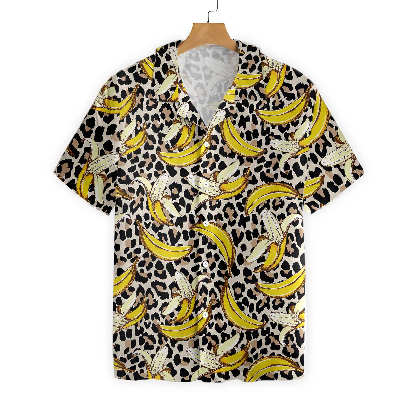 Banana On Leopard Pattern Hawaii Shirt Ha64046