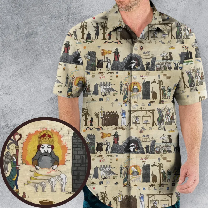 Bayeux Tapestry Monty Python Hawaiian Shirt