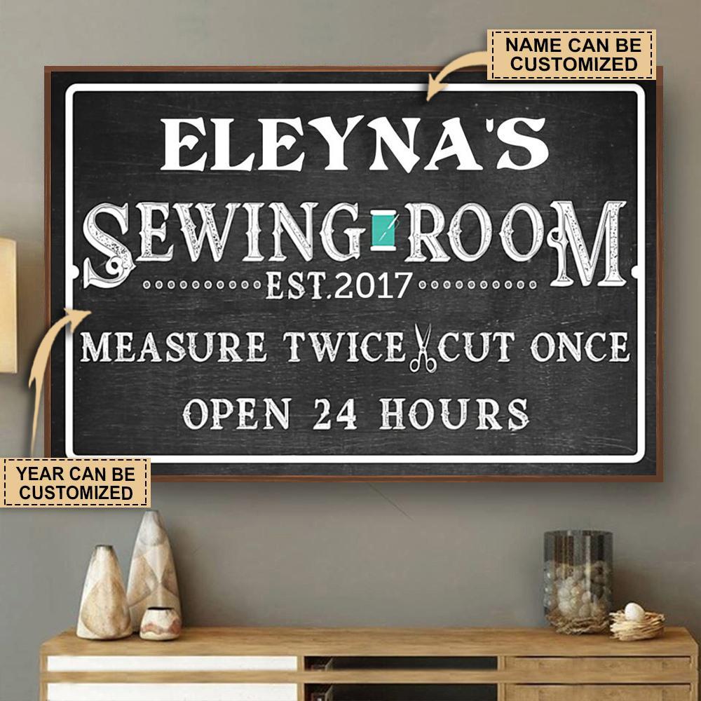 Aeticon Gifts Personalized Sewing Room Canvas Mom Dad Gift Home Decor