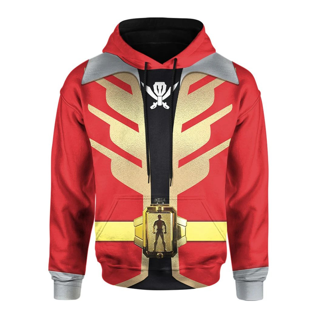 3D Power Rangers Super Megaforce Red Ranger Cosplay Custom Hoodie