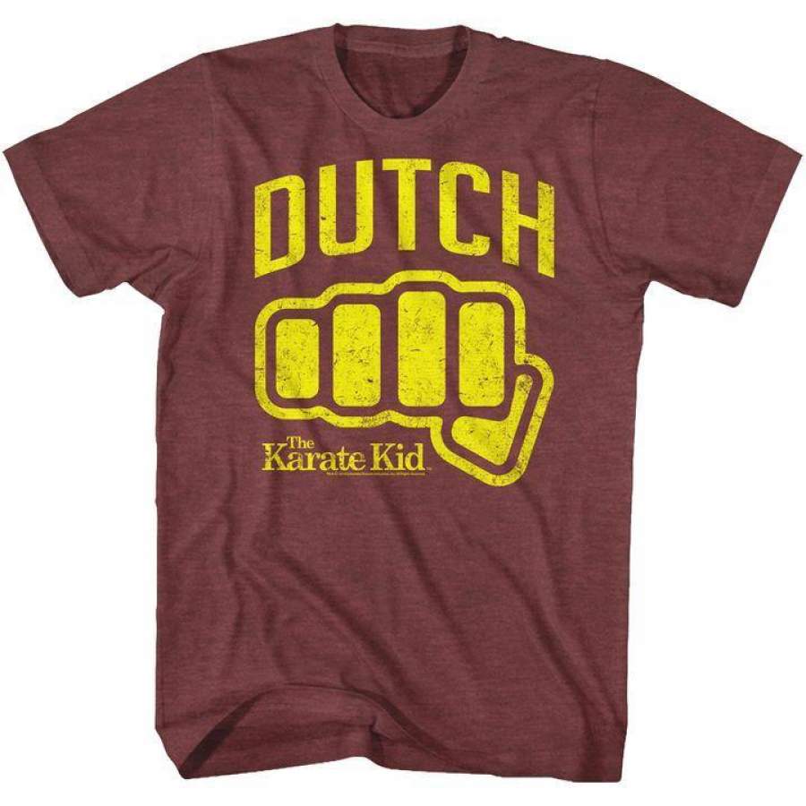 The Karate Kid Dutch Mens T Shirt Vintage Maroon Heather