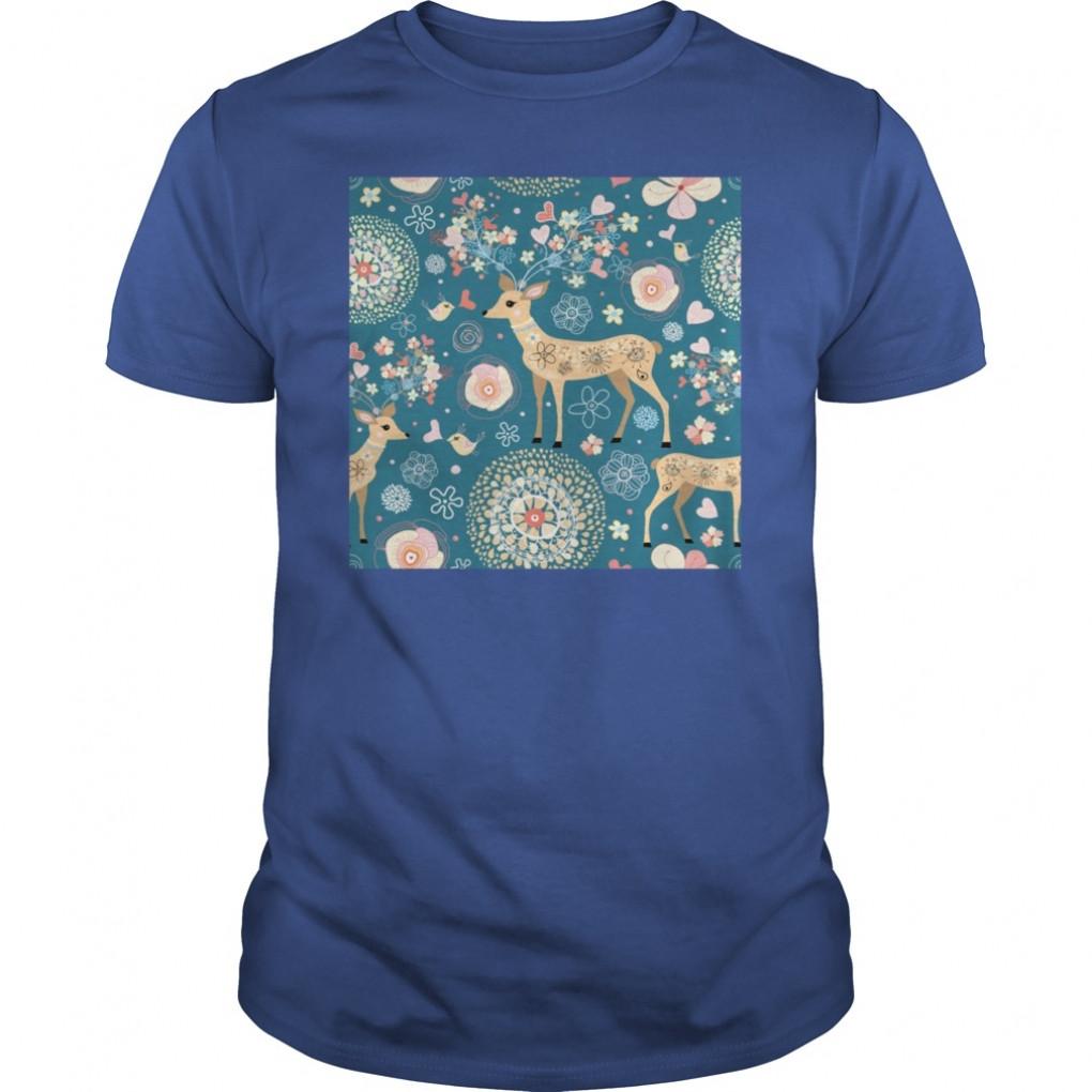 Animal Floral Background  Guys Tee 911137715