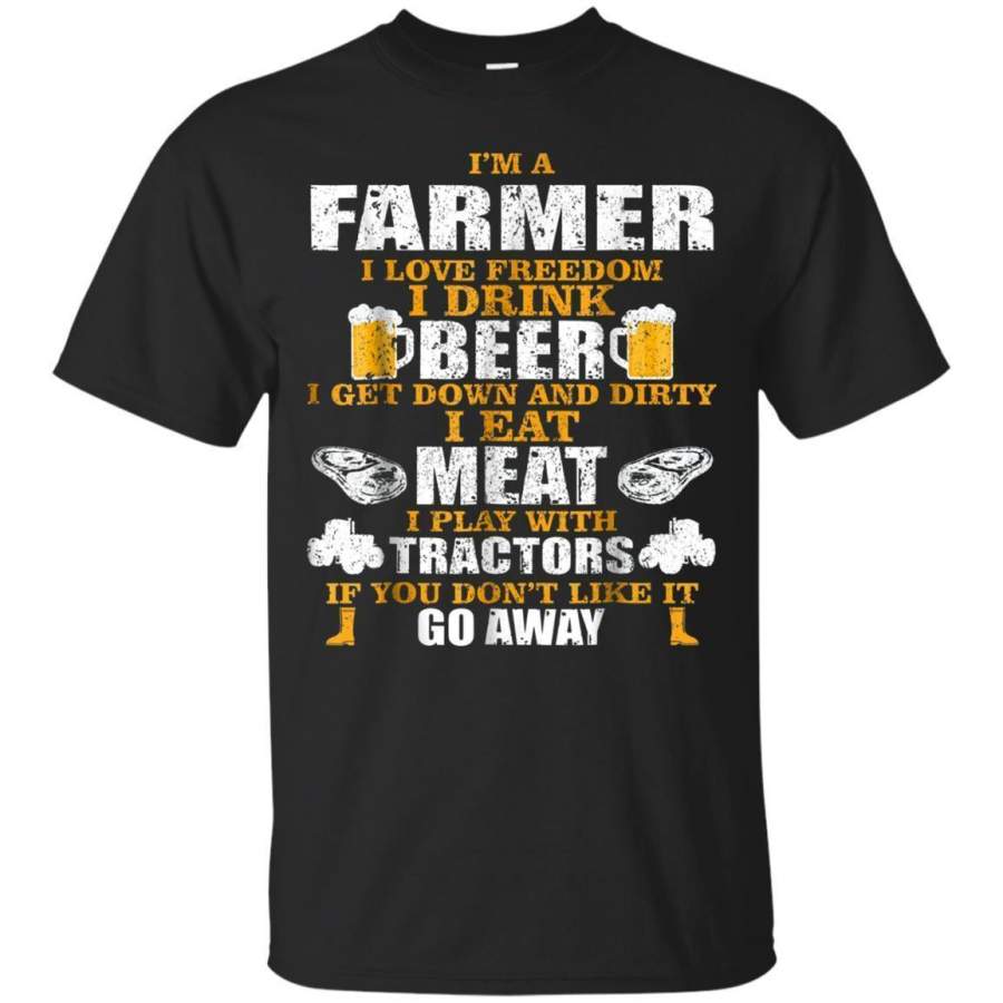 AGR I Am A Farmer I Love Freedom Tshirt Farmer Lovers Gifts Jaq T-shirt