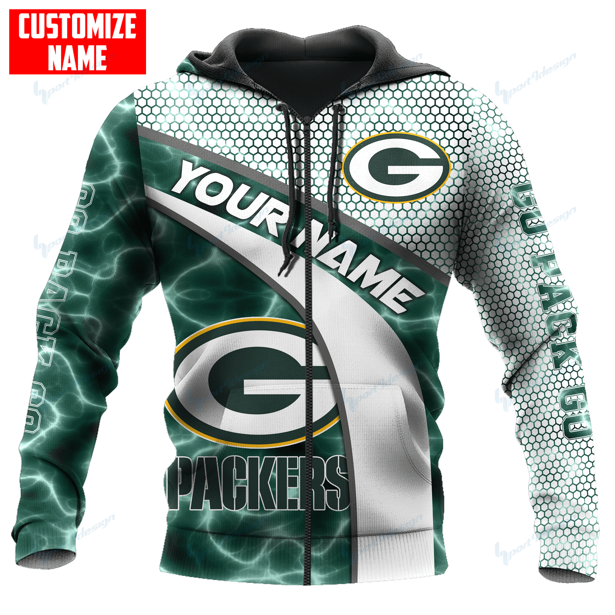 Green Bay Packers Personalized All Over Printed 719