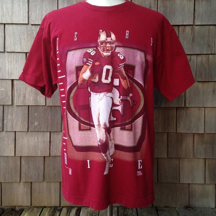 90 S Chemise Jerry Rice San Francisco 49Ers T Partout Impression Shirt