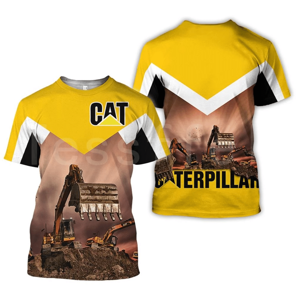 Equipment Cat Caterpillar Worker Aop T-Shirt #Xh