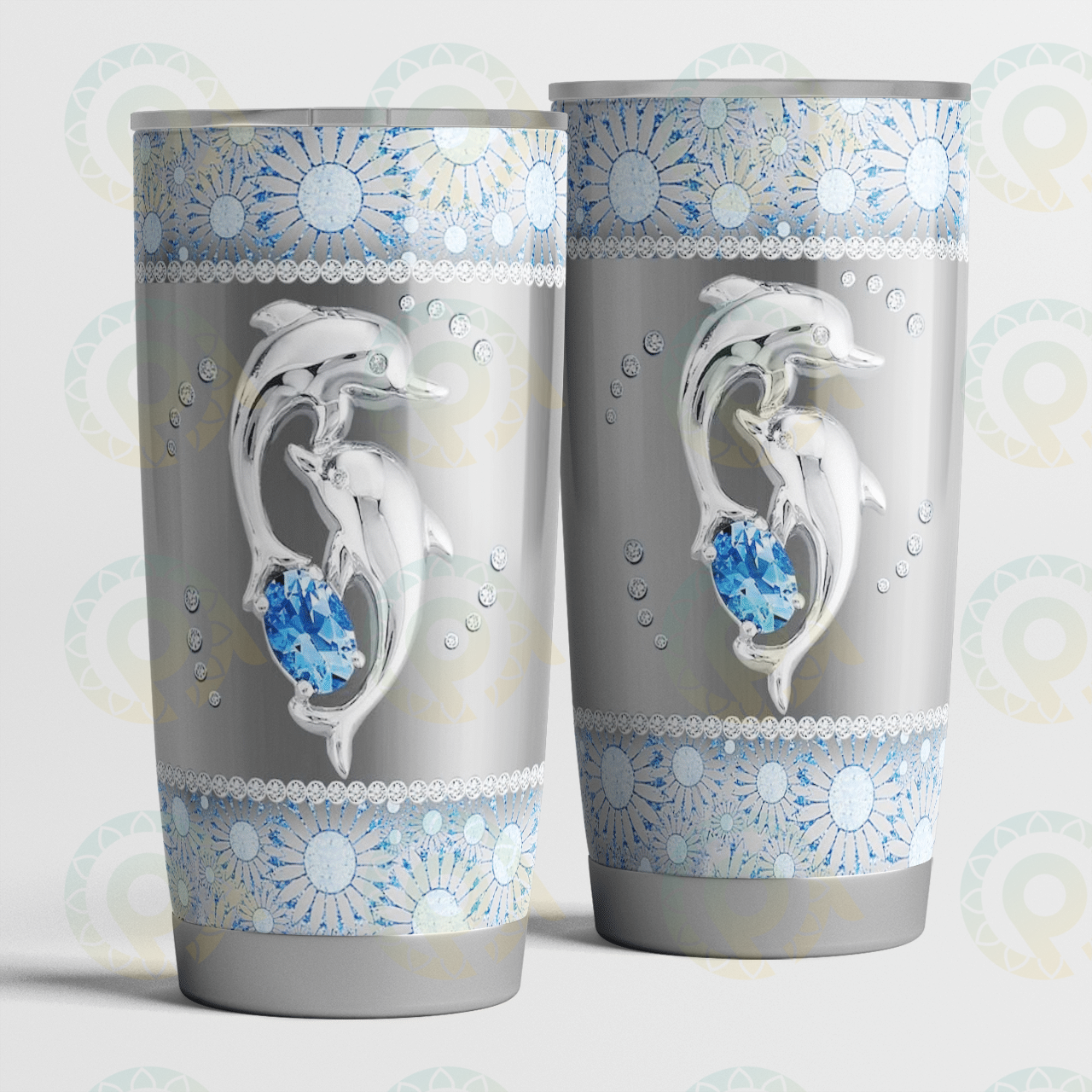 Dolphin – Stainless Steel Tumbler Travel Customize Name, Text, Number, Image Awesome 10-B