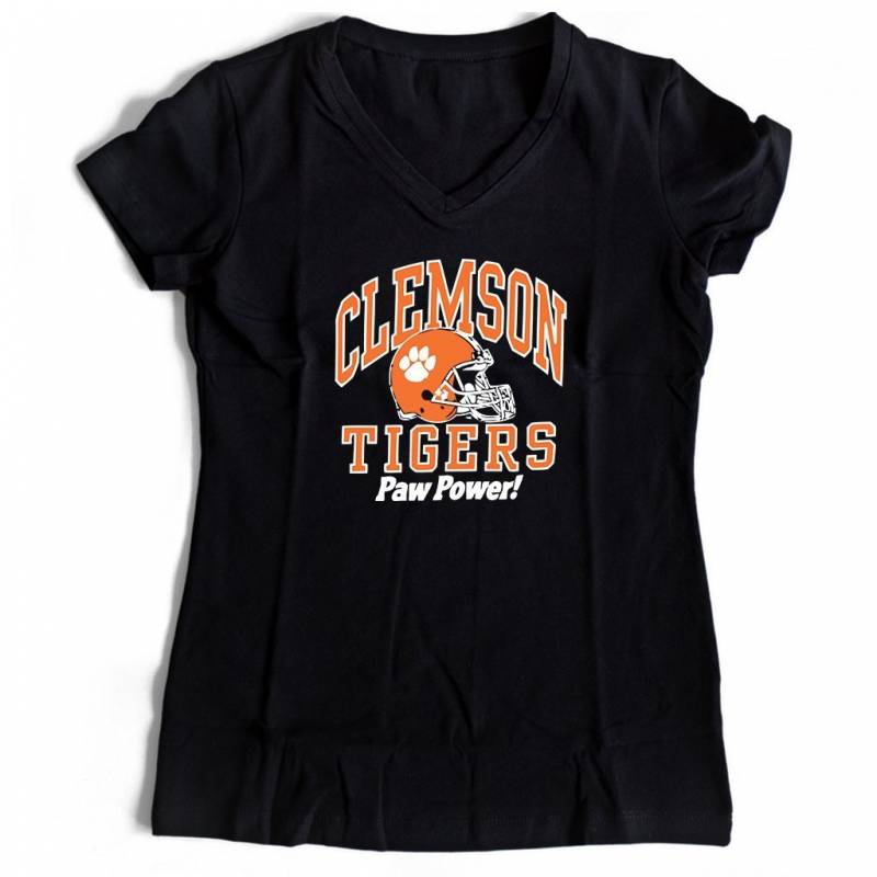 Clemson Tigers Paw Power Women’s V-Neck Tee T-Shirt