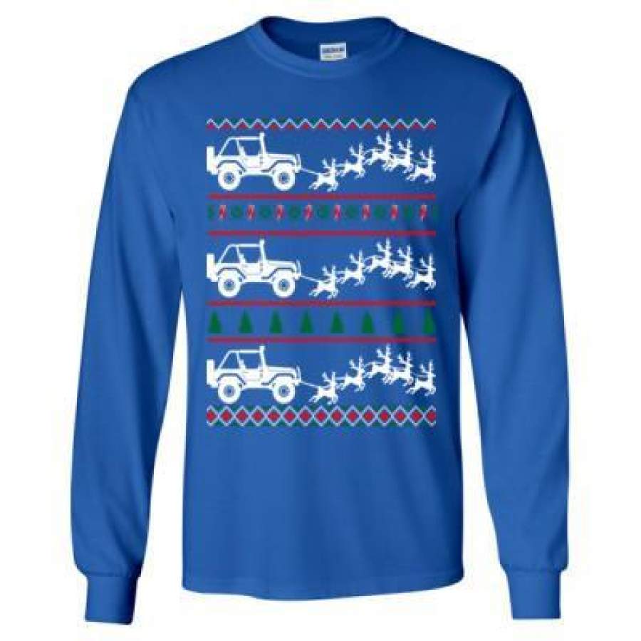 AGR Jeep Ugly Christmas Sweater – Long Sleeve T-Shirt