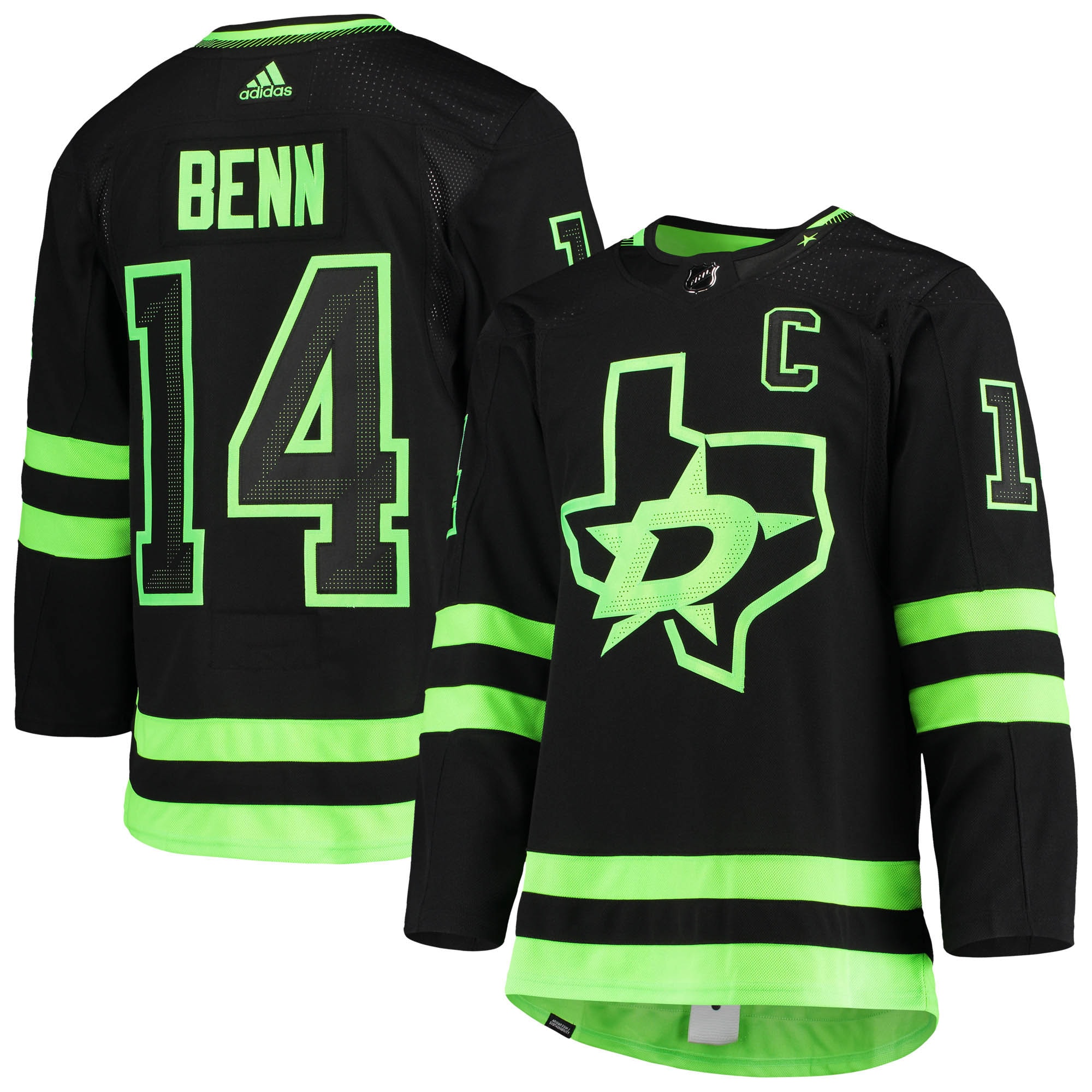 Jamie Benn Dallas Stars Alternate Primegreen Authentic Player Jersey – Black