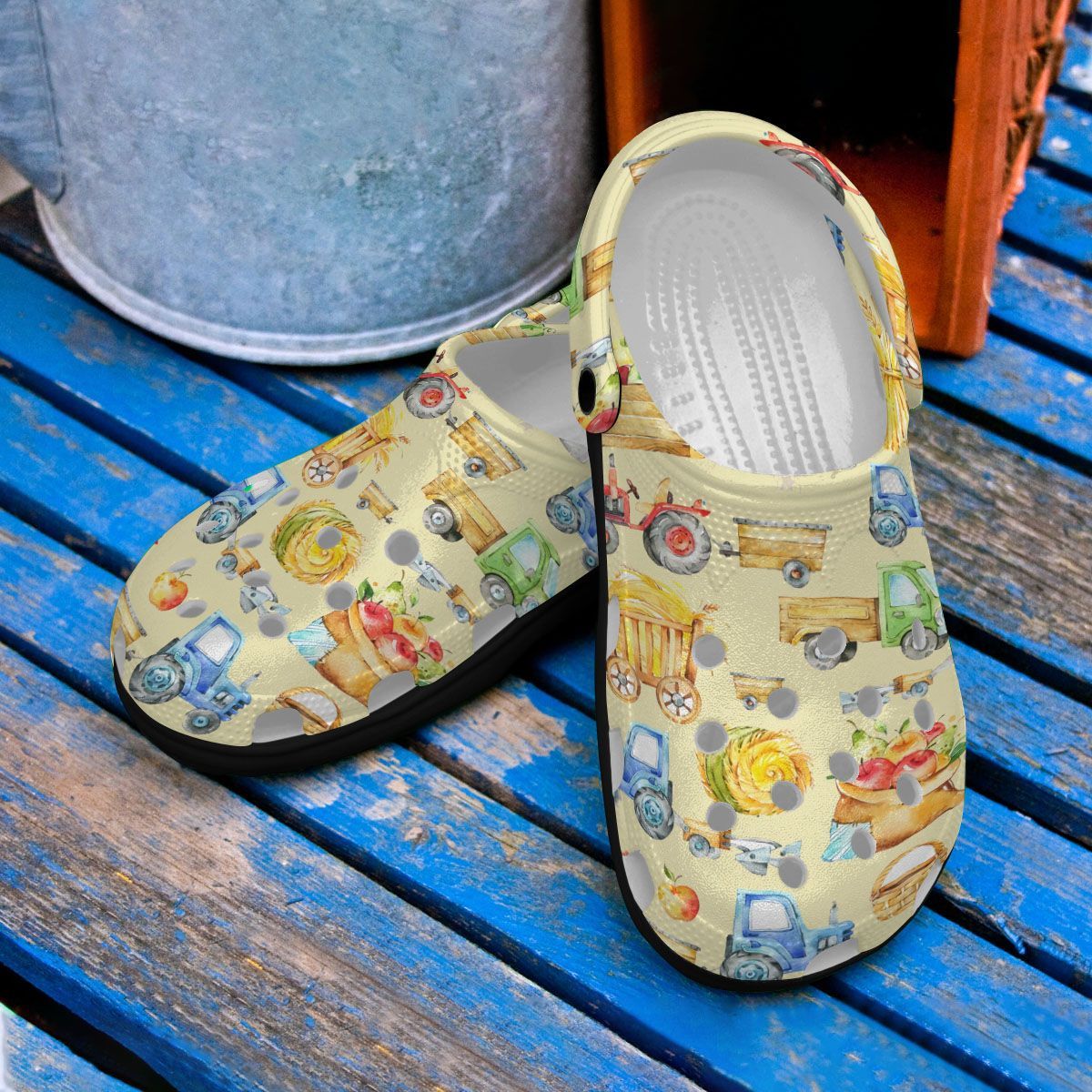 Farmer Personalized Clog, Custom Name, Text, Color, Number Fashion Style For Women, Men, Kid, Print 3D Farmer Pattern