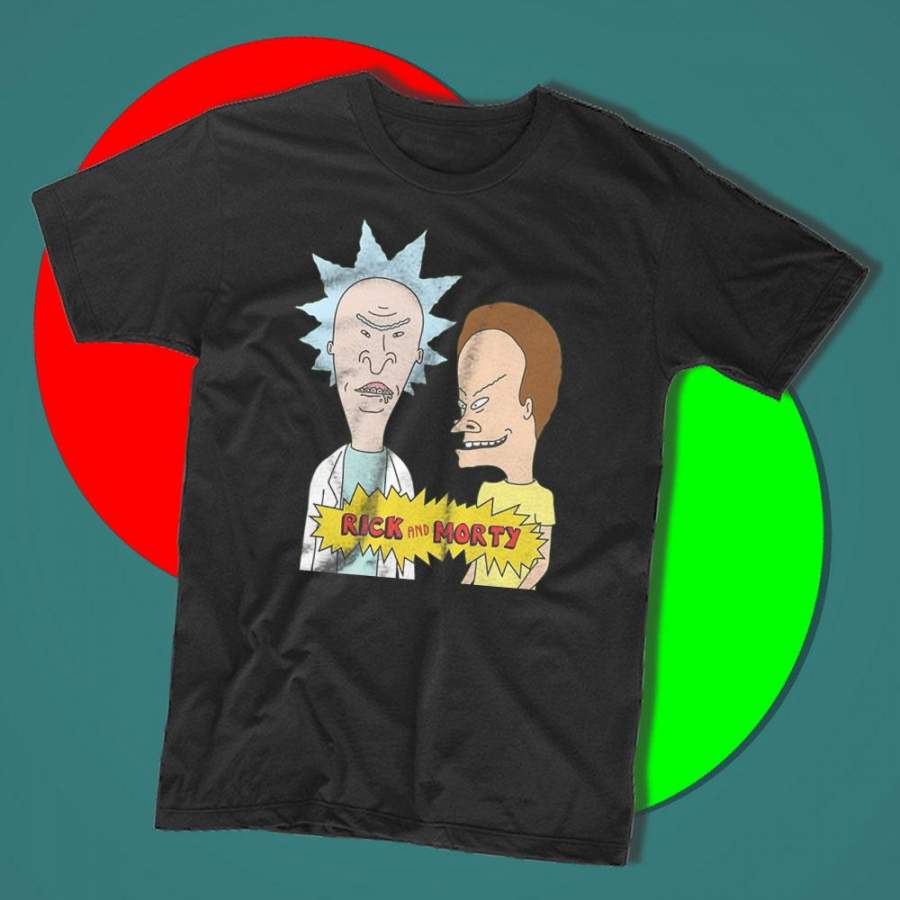 Beavis And Butthead Parody Rick And Morty Men’S T-Shirt