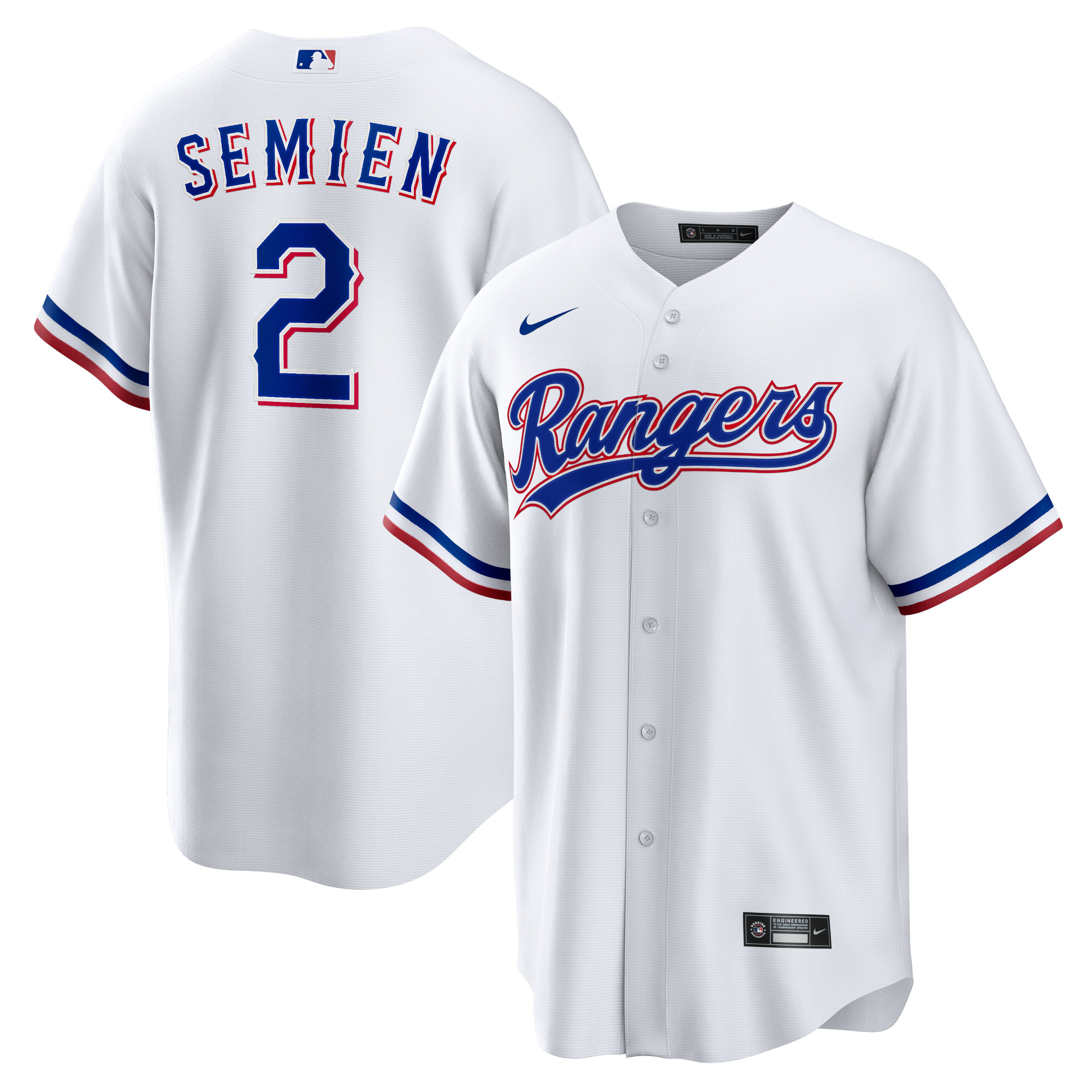 Men’s Texas Rangers Marcus Semien White Home Player Jersey