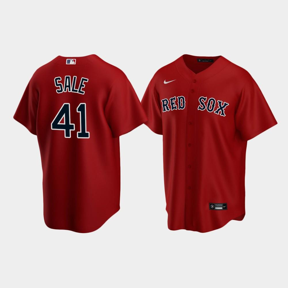 Youth Boston Red Sox 41 Chris Sale Alternate Red Jersey