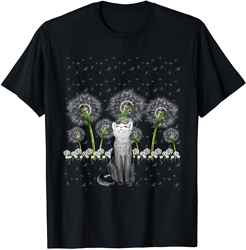 Cat And Dandelion – Perfect Kitty Kitten Paw Owner Gift T-Shirt