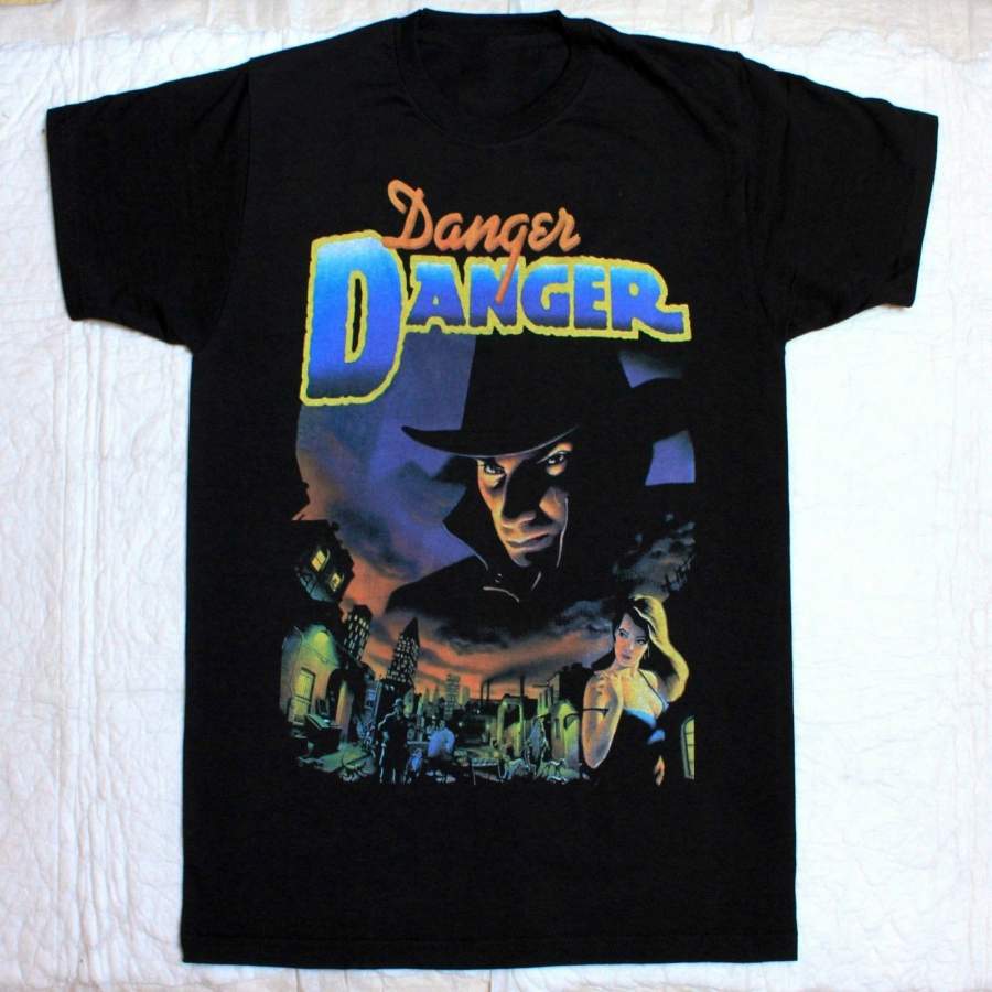 Danger Danger – S/T Naughty Naughty And Rock America – Tour’90 T-Shirt Men’S Fashion Short Sleeves Cotton Tops Clothing, Black