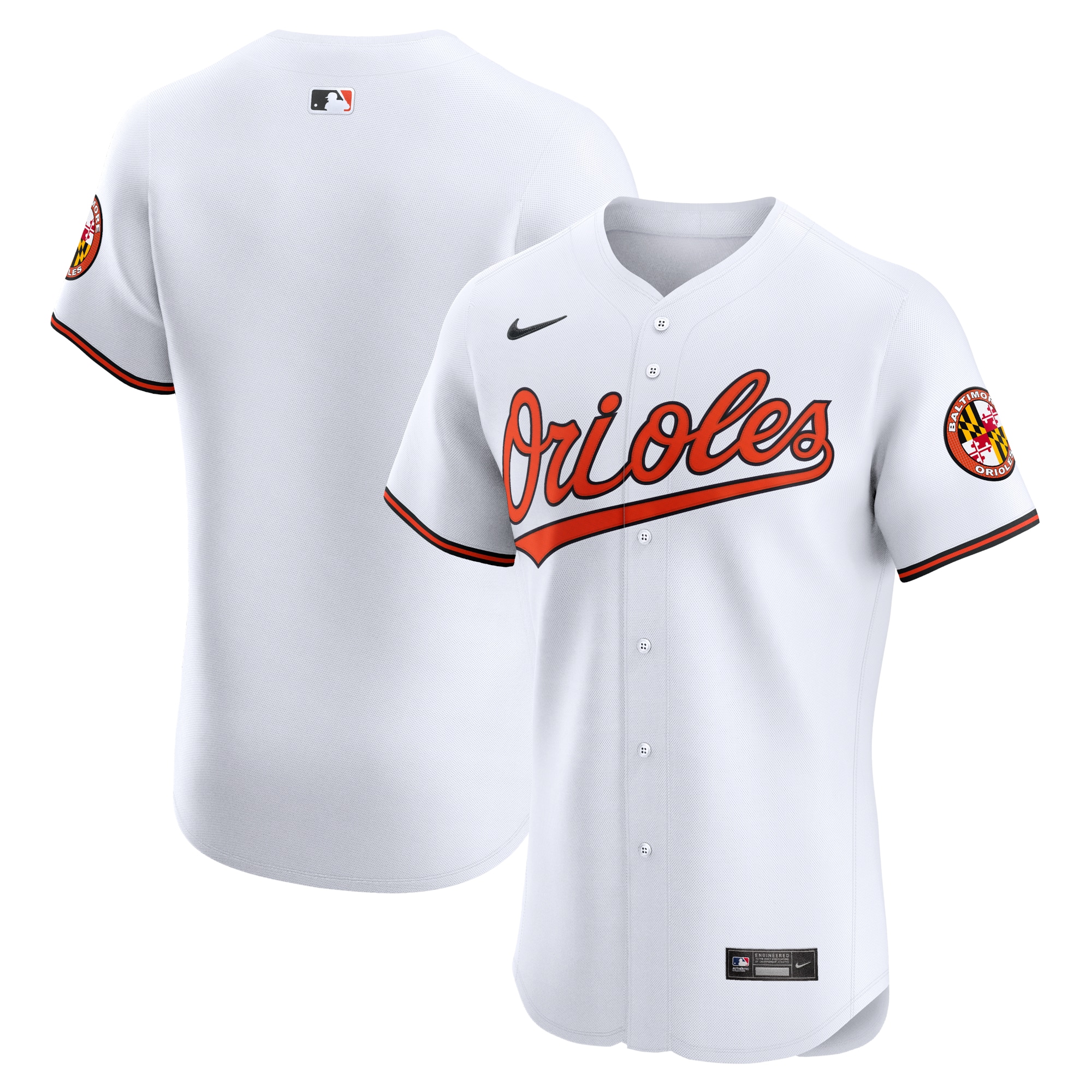 Baltimore Orioles Home Elite Jersey – White