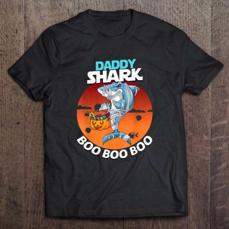 Daddy shark boo boo boo mummy shark halloween shirt