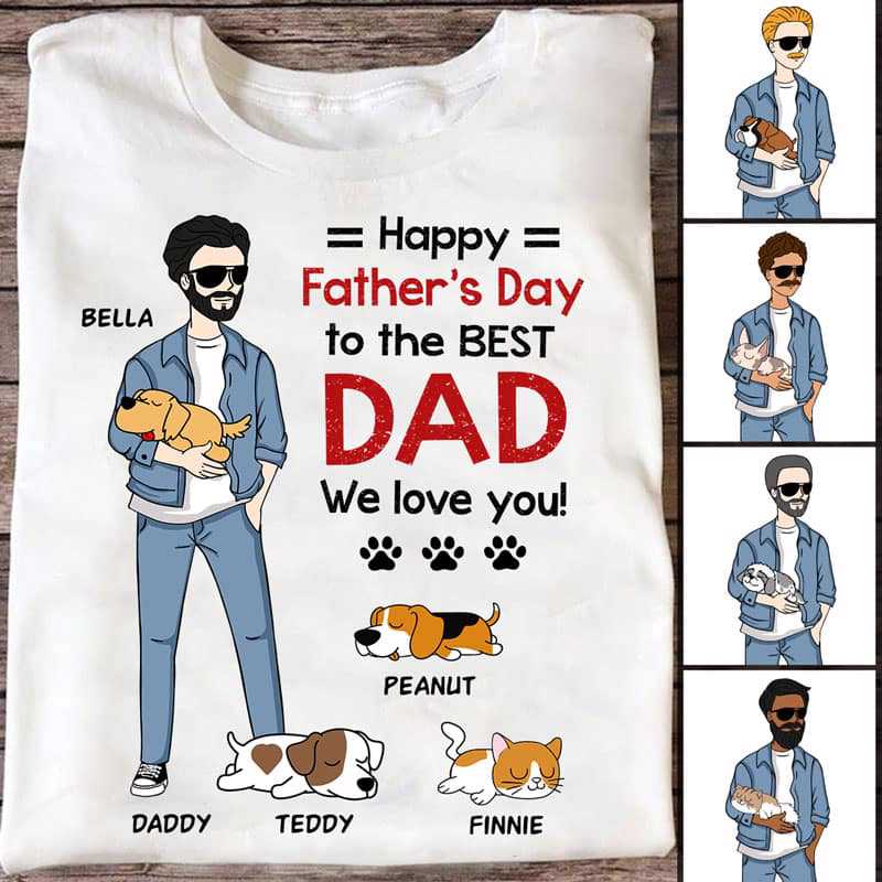 We Woof You Dog Dad Stick Man Personalized Shirt