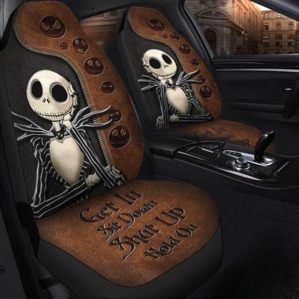 Jack Skellington Car Seat Cover,Horror Movie Character Car Seat Cover,Halloween Decor,Halloween Christmas Gift,Gift For Fan,Horror Lovers