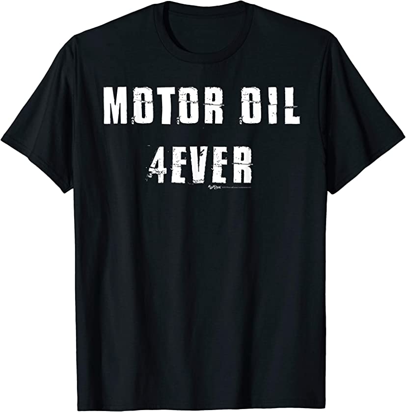 Vintage Motor Oil 4ever Funny Mechanic Word Design T-Shirt