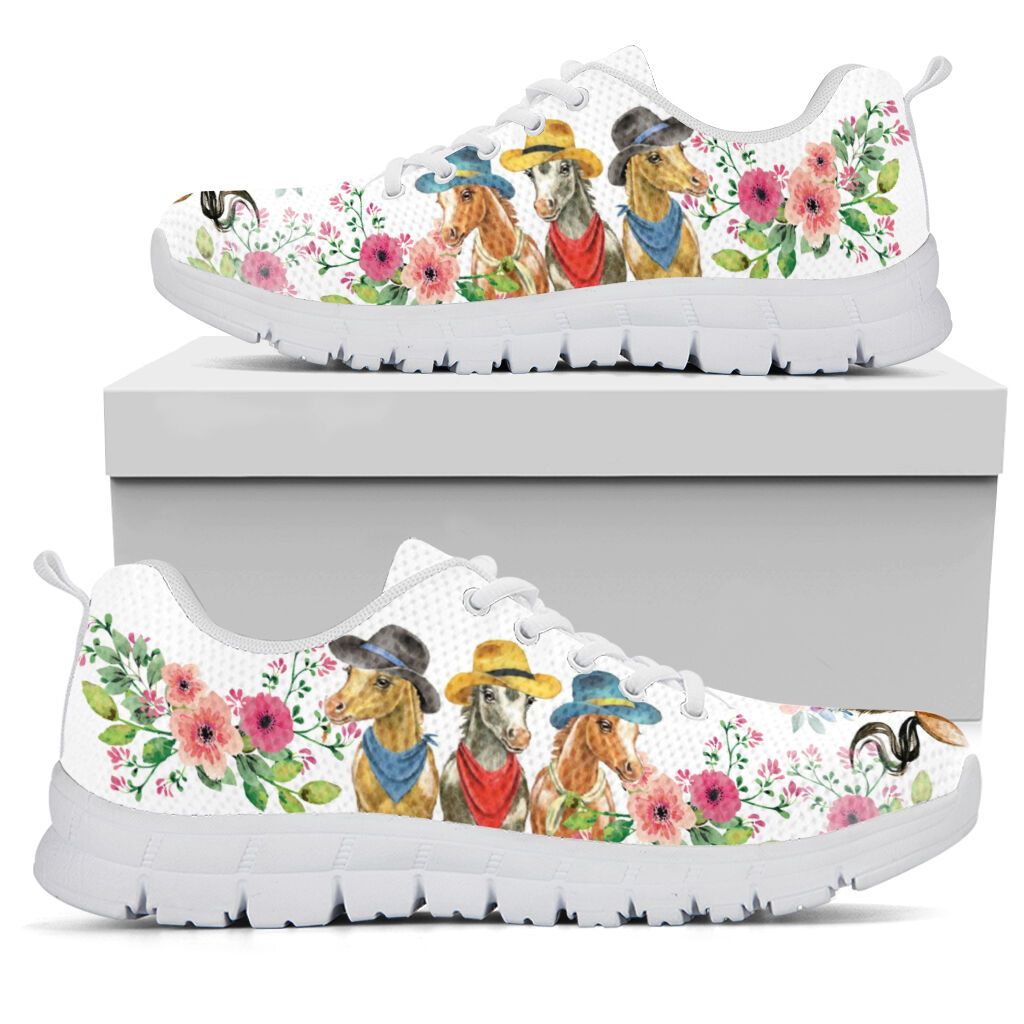 Horse Romantic Flower Sneakers – 545Ddtanm