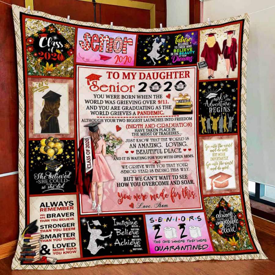 G6 To my daughter senior blanket – Graduation gift for daughter Gsge