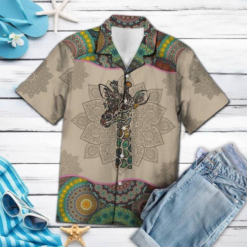 Artsyhomes Giraffe Mandala Hawaiian Ha50454