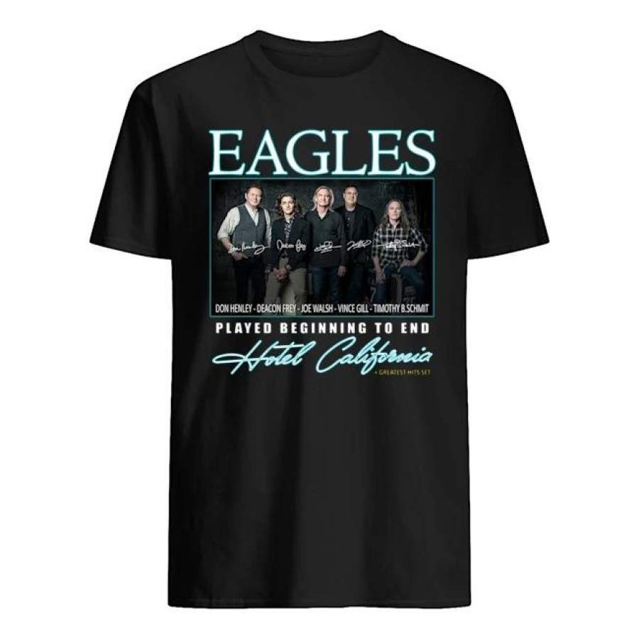 Eagles played beginning to end hotel california shirt