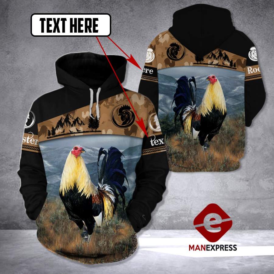 VH CUSTOMIZE ROOSTER 2612 3D PRINT HOODIE TMA