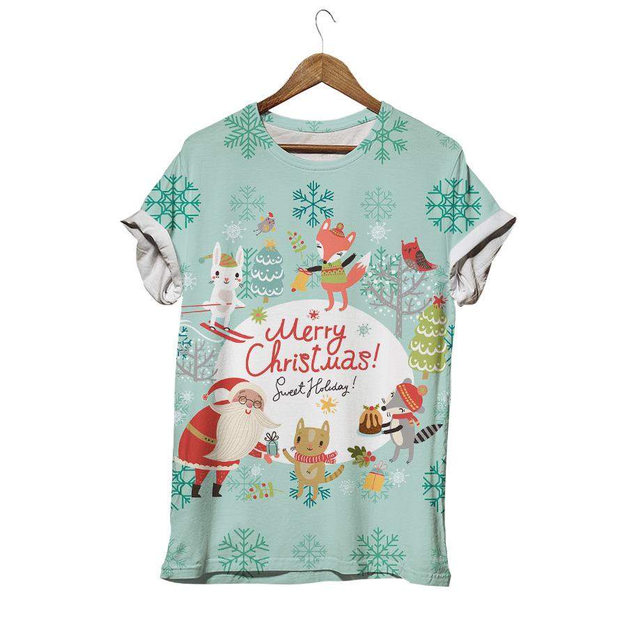 Merry Christmas And Happy New Year Sweet Holiday Rabbit T-shirt