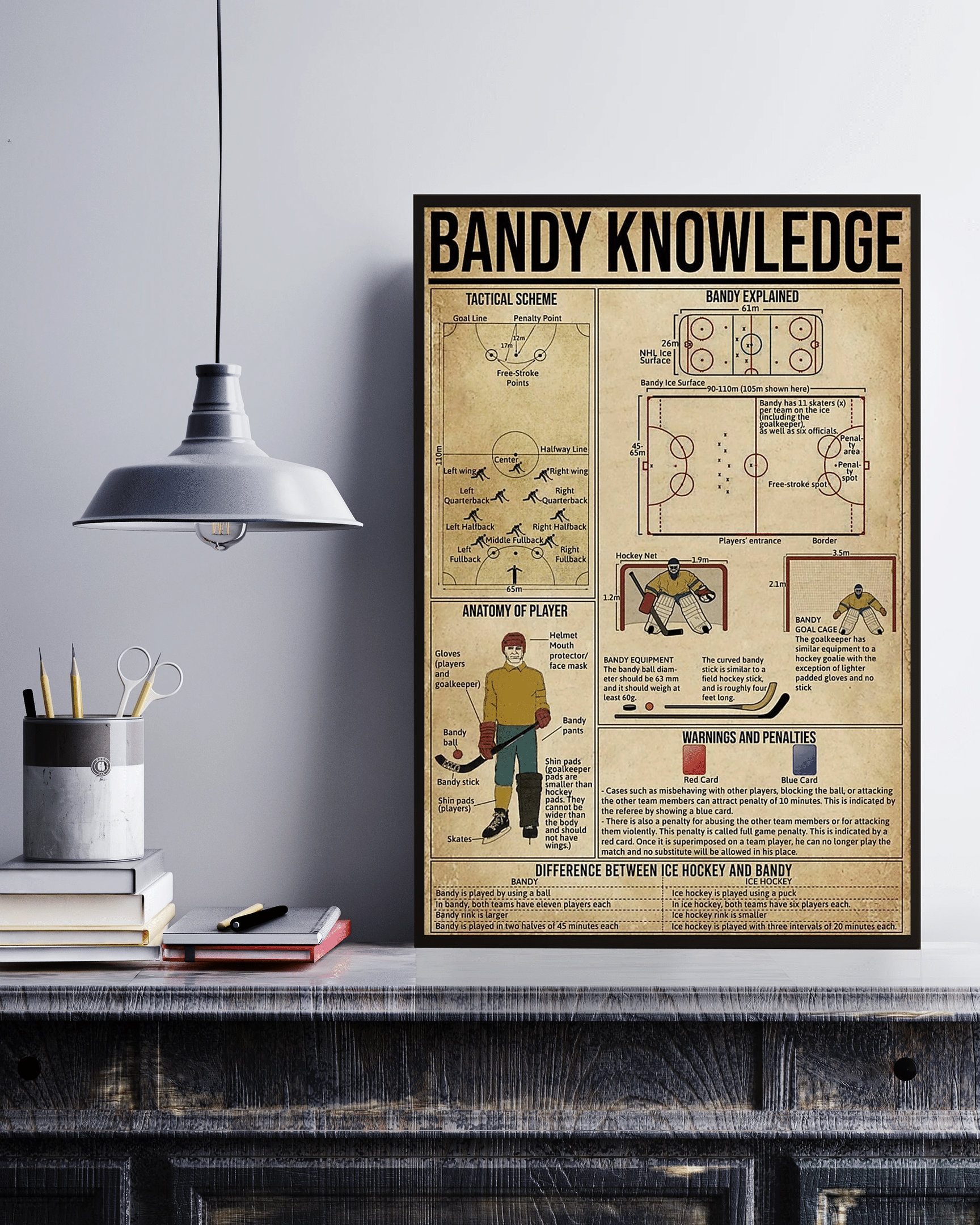 Bandy Knowledge Canvas Poster Wall Art