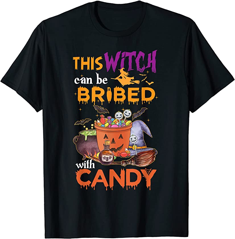 This Witch Can Be Bride With Candy Cute Halloween Kids T-Shirt