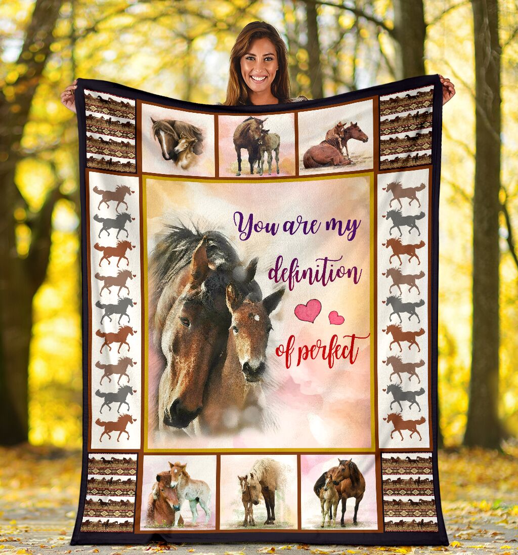 You Are My Definition Of Perfect Horse Fleece Blanket Funny Horse Animal Blanket