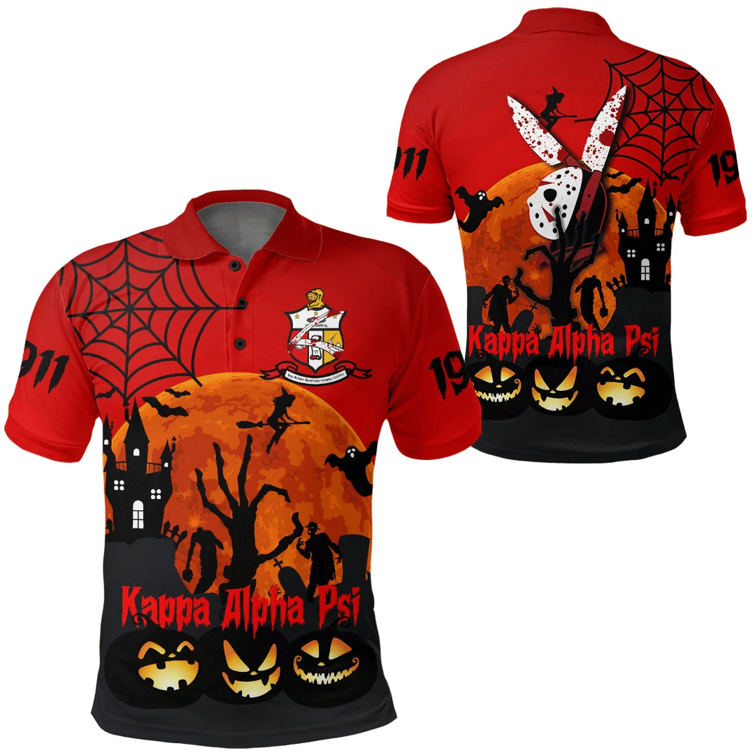 Wonderprint Polo Shirt Kappa Alpha Psi Halloween Polo Shirts Lt10