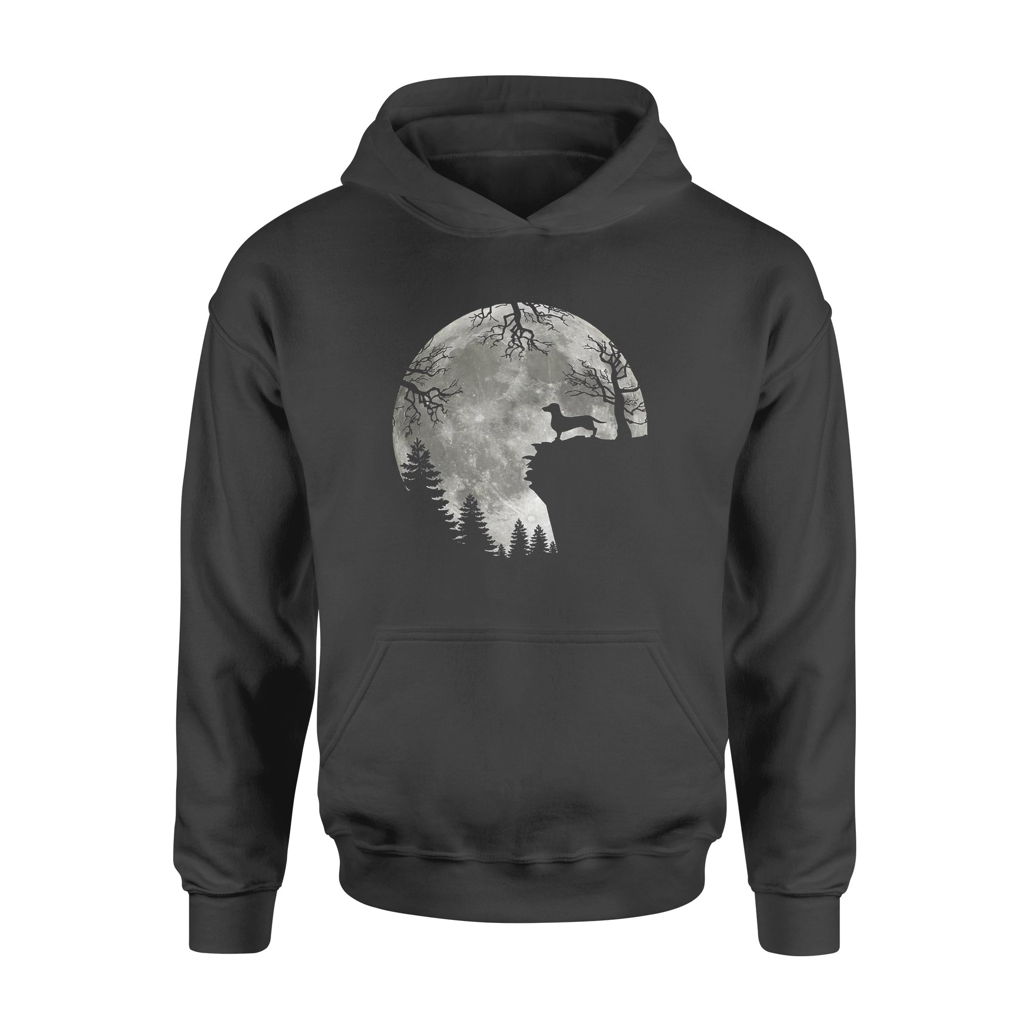 Moon Dachshund Forest – Premium Hoodie