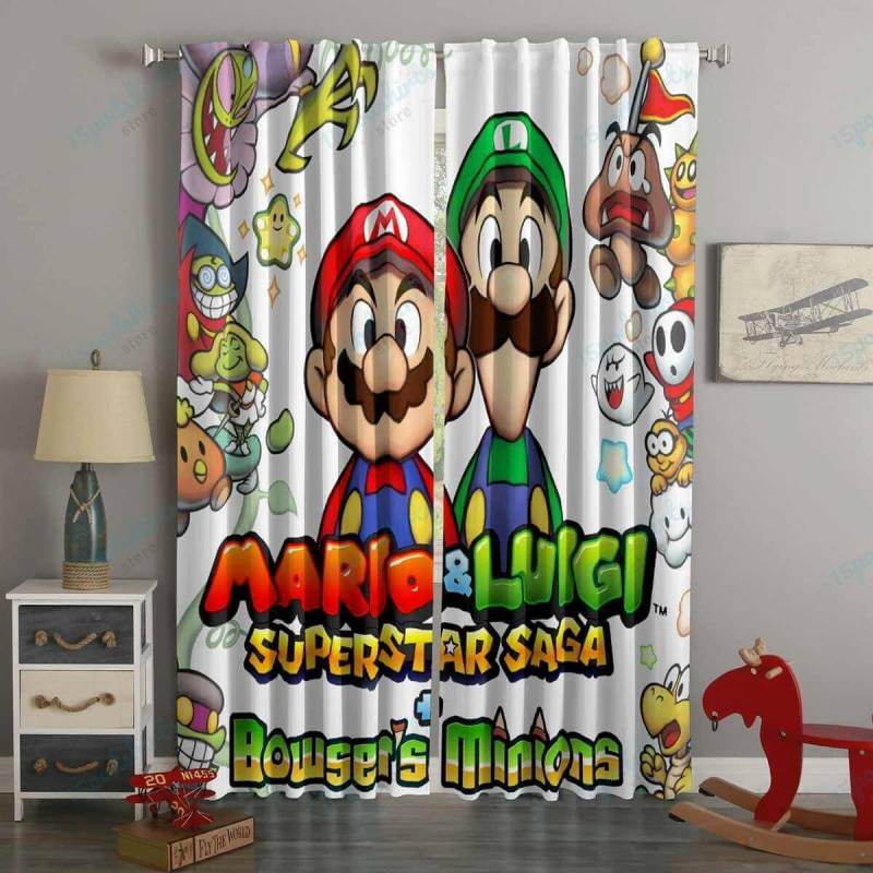 3D Printed Mario & Luigi Style Custom Living Room Curtains