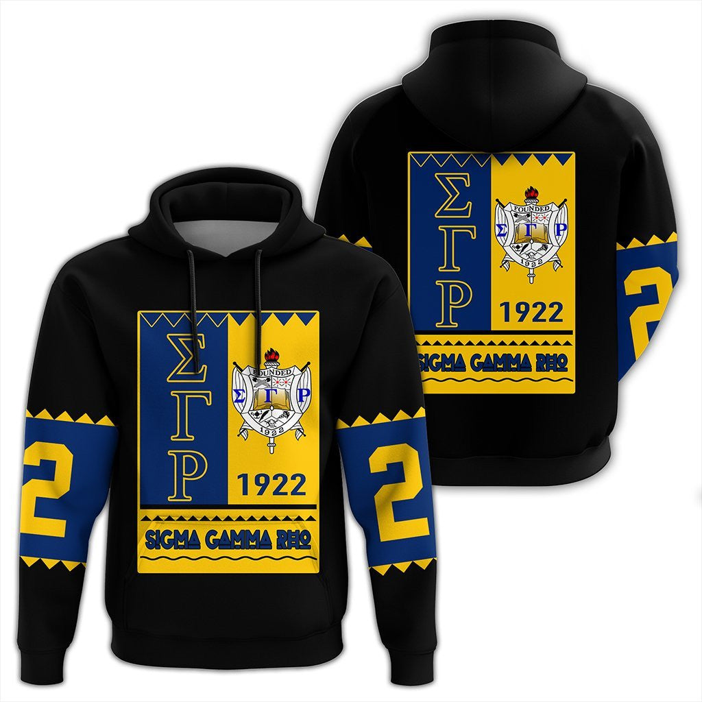 Sorority Hoodie – Sigma Gamma Rho Black Style Pullover Hoodie