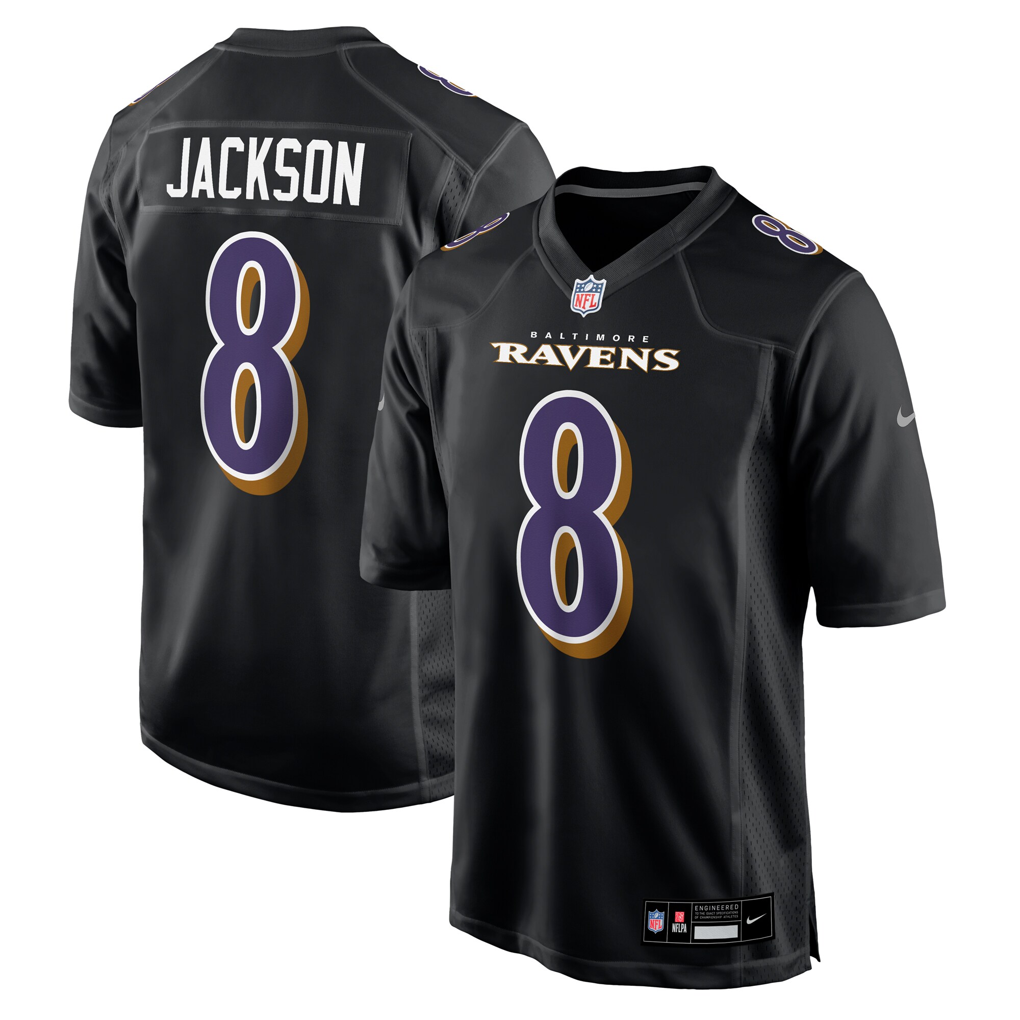 Lamar Jackson Baltimore Ravens Fashion Game Jersey – Black