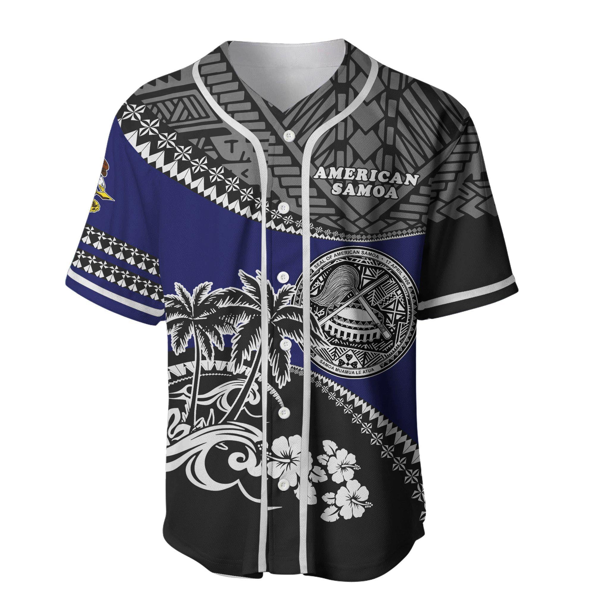 American Samoa Fall In The Wave Baseball Jersey Shirt