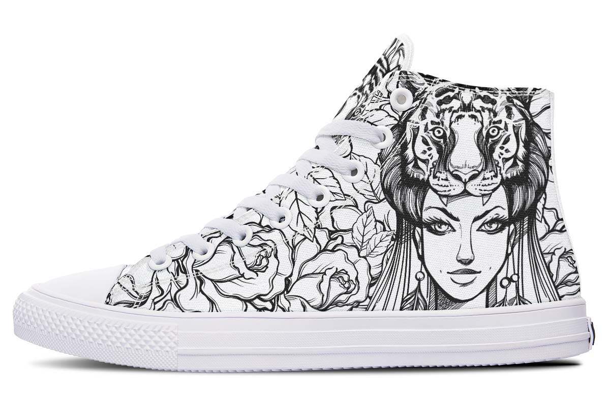 Tiger Women High Top Vans Shoes